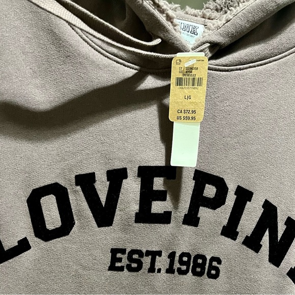 NWT Pink VS Love Pink sweatshirt with Sherpa and hoodie - Picture 14 of 16